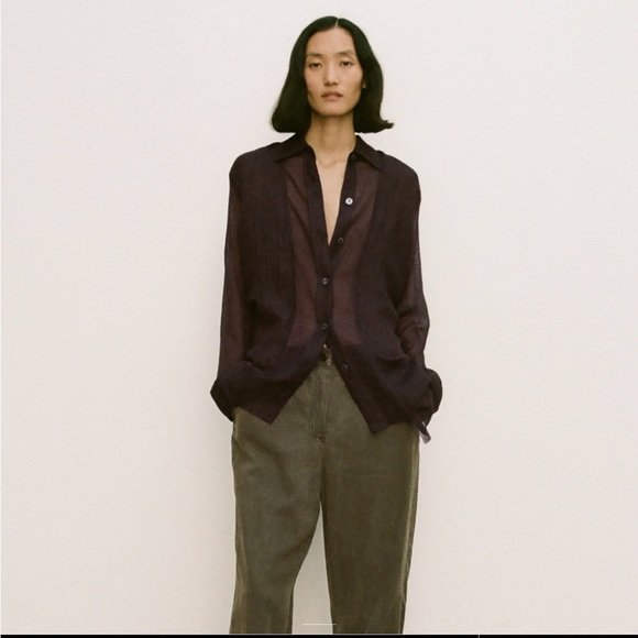 Structured multi positional shirt Zara Woman collection, adjustable - Picture 3 of 11